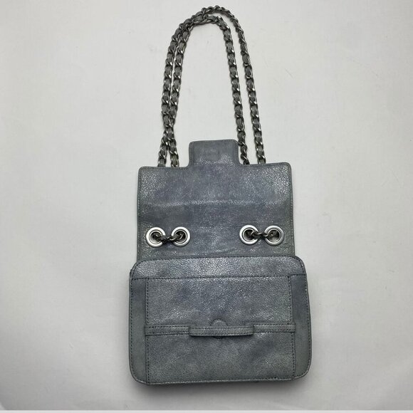 Z Spoke ZAC POSEN Americana Double Chain Strap Bag Grey/Silver - Picture 6 of 12